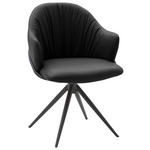 ARMLEHNSTUHL  in Echtleder pigmentiert  - Anthrazit/Schwarz, Design, Leder (57/84/44,5cm) - Belluti