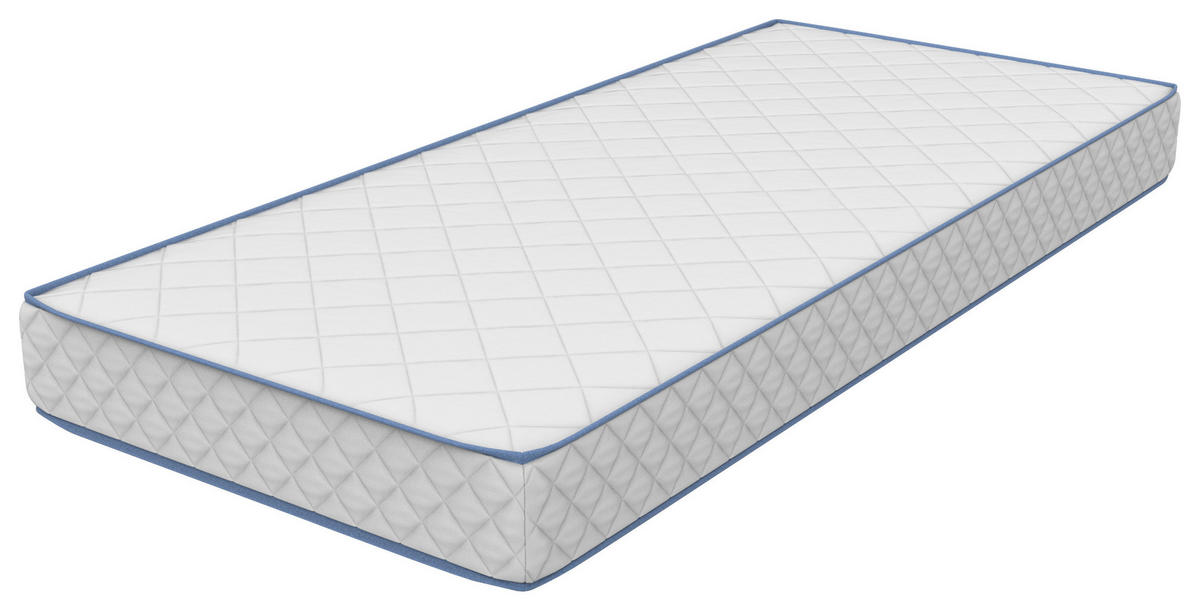 TASCHENFEDERKERNMATRATZE 80/200 cm, Höhe ca.: 18 cm, H2 = mittel, 7-Zonen - Weiß, Basics, Textil (80/200cm) - Chameo