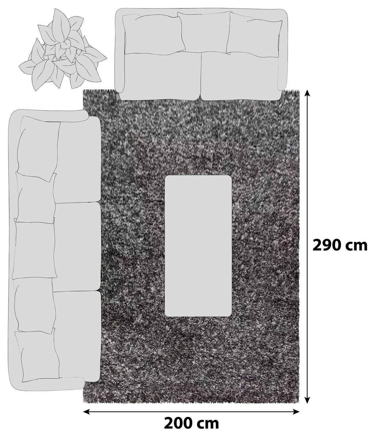 HOCHFLORTEPPICH Enjoy Taupe  - Taupe, KONVENTIONELL, Textil (200/290cm)