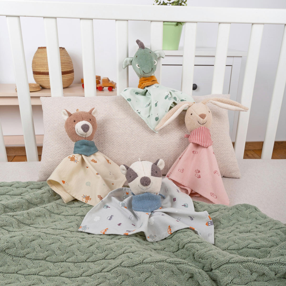 SCHMUSETUCH - Hellrosa/Creme, Basics, Textil (24/6/7cm) - Sigikid