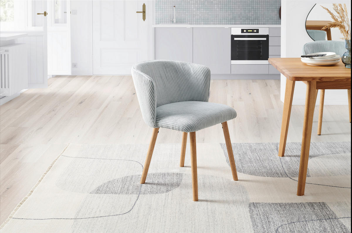 ŽIDLE, přírodní barvy, světle modrá - přírodní barvy/světle modrá, Lifestyle, dřevo/textil (61/79/61cm) - MID.YOU