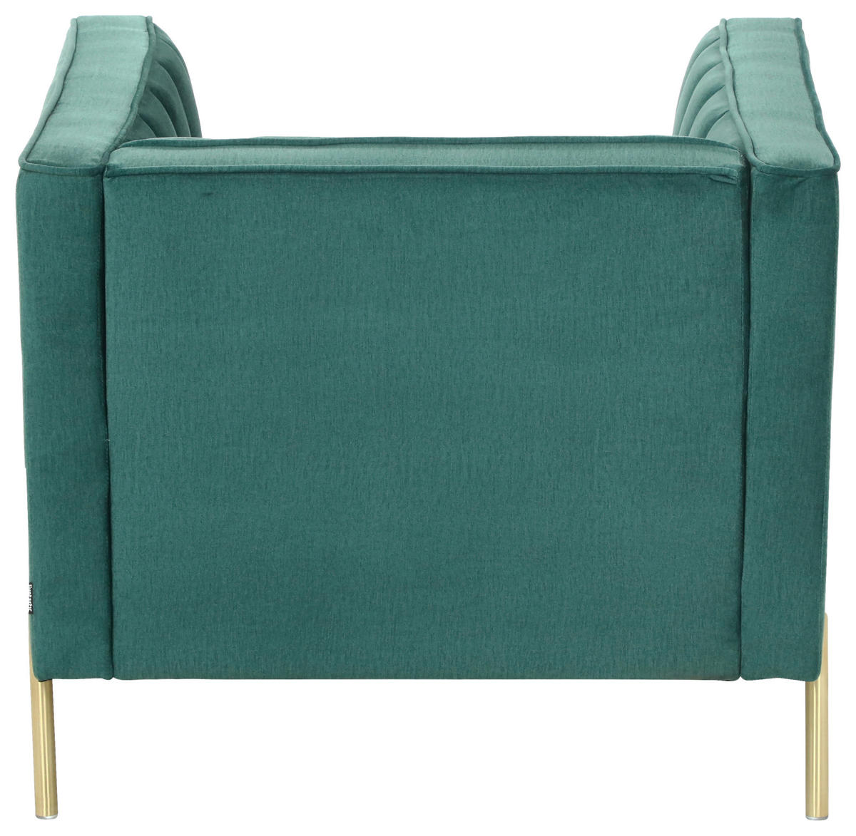 SESSEL in Samt Grün  - Goldfarben/Grün, Design, Textil/Metall (101/75/85cm) - Livetastic