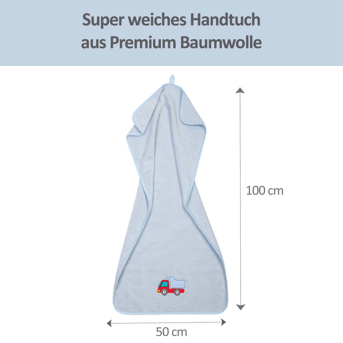 HANDTUCH AUTO Hellblau  - Hellblau, Basics, Textil (50/100cm)