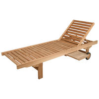 SONNENLIEGE 64,5/85/198 cm Teakholz  - Hellbraun, MODERN, Holz (64,5/85/198cm) - Gardenson