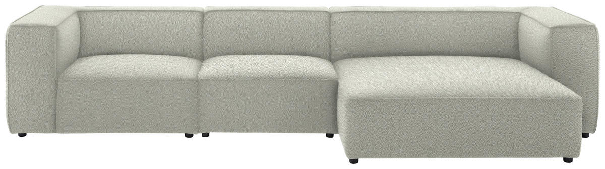ECKSOFA in Flachgewebe Ecru  341/164 cm  - Ecru/Schwarz, Design, Kunststoff/Textil (341/164cm) - W.Schillig