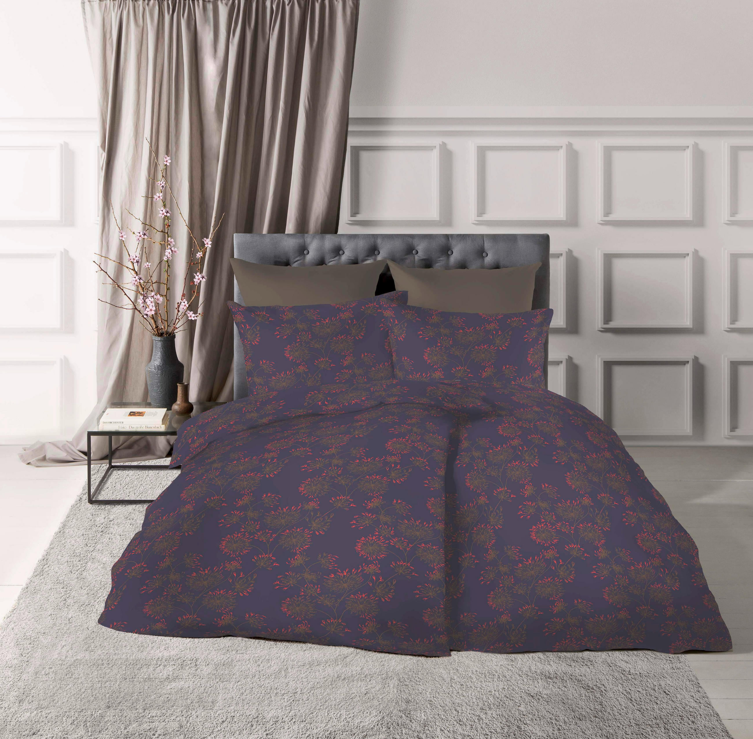 BETTWÄSCHE Black Premium Jersey Interlock-Jersey 155/220 cm  - Blau, Design, Textil (155/220cm) - Fleuresse