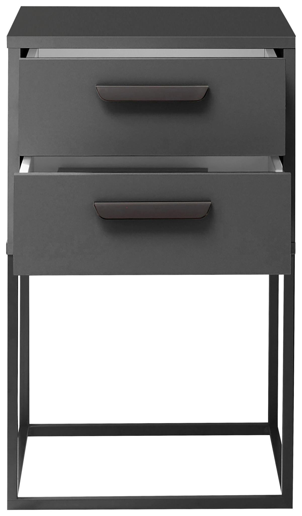 NOĆNI ORMARIĆ crna, boje grafita   - boje grafita/crna, Moderno, drvni materijal/metal (40/65/38,5cm) - Livetastic
