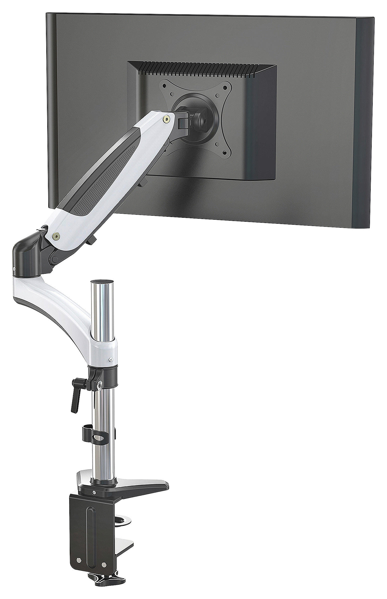 MONITOR-HALTERUNG  in Weiß, Schwarz  - Schwarz/Weiß, Basics, Metall (40/38/32cm) - MID.YOU