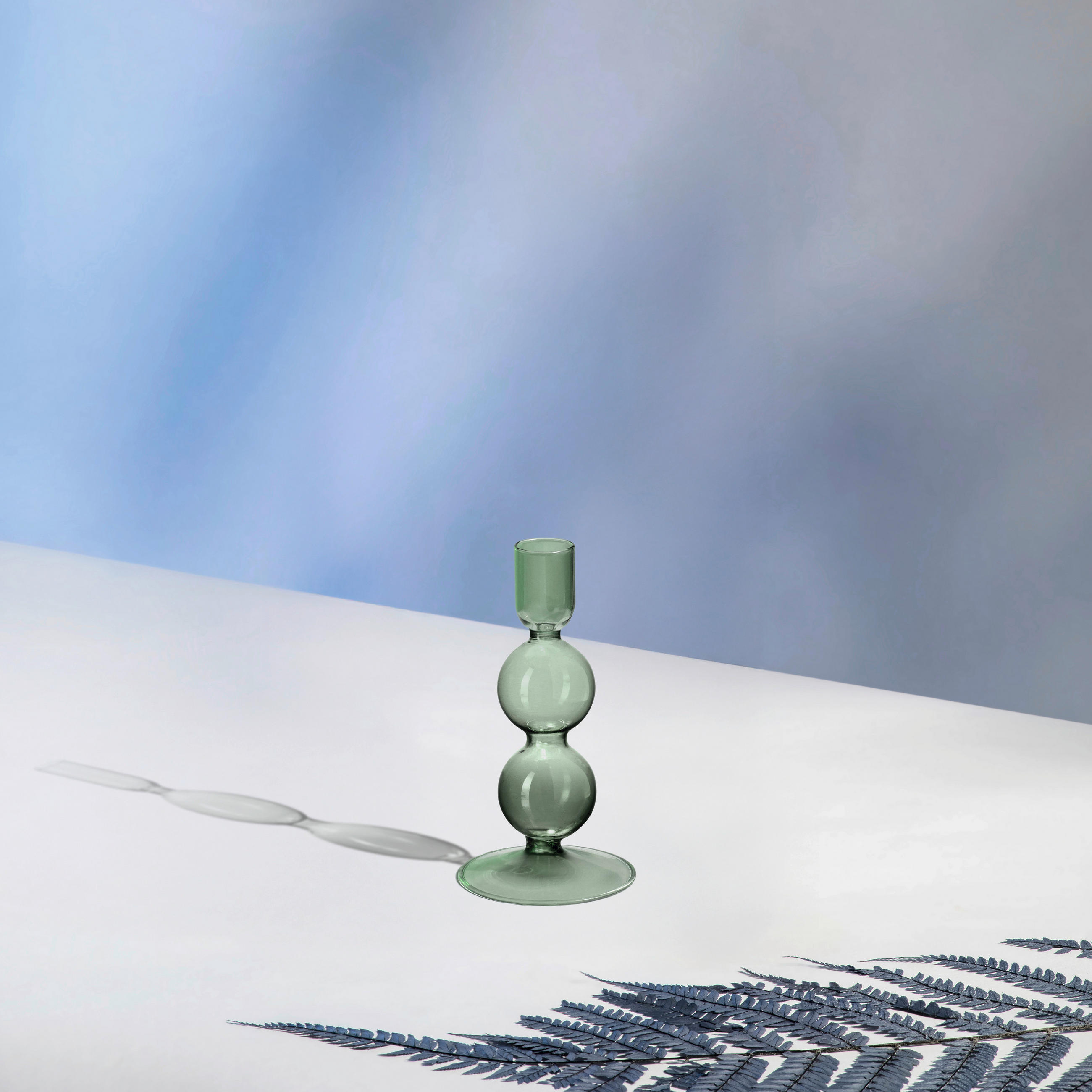 KERZENHALTER - Salbeigrün, KONVENTIONELL, Glas (7,5/7,5/13,5cm) - like.Villeroy & Boch