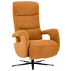 RELAXSESSEL in Textil Orange  - Schwarz/Orange, Design, Textil/Metall (71/112/83cm) - Beldomo Style