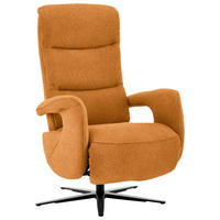 RELAXSESSEL in Textil Orange  - Schwarz/Orange, Design, Textil/Metall (71/112/83cm) - Beldomo Style