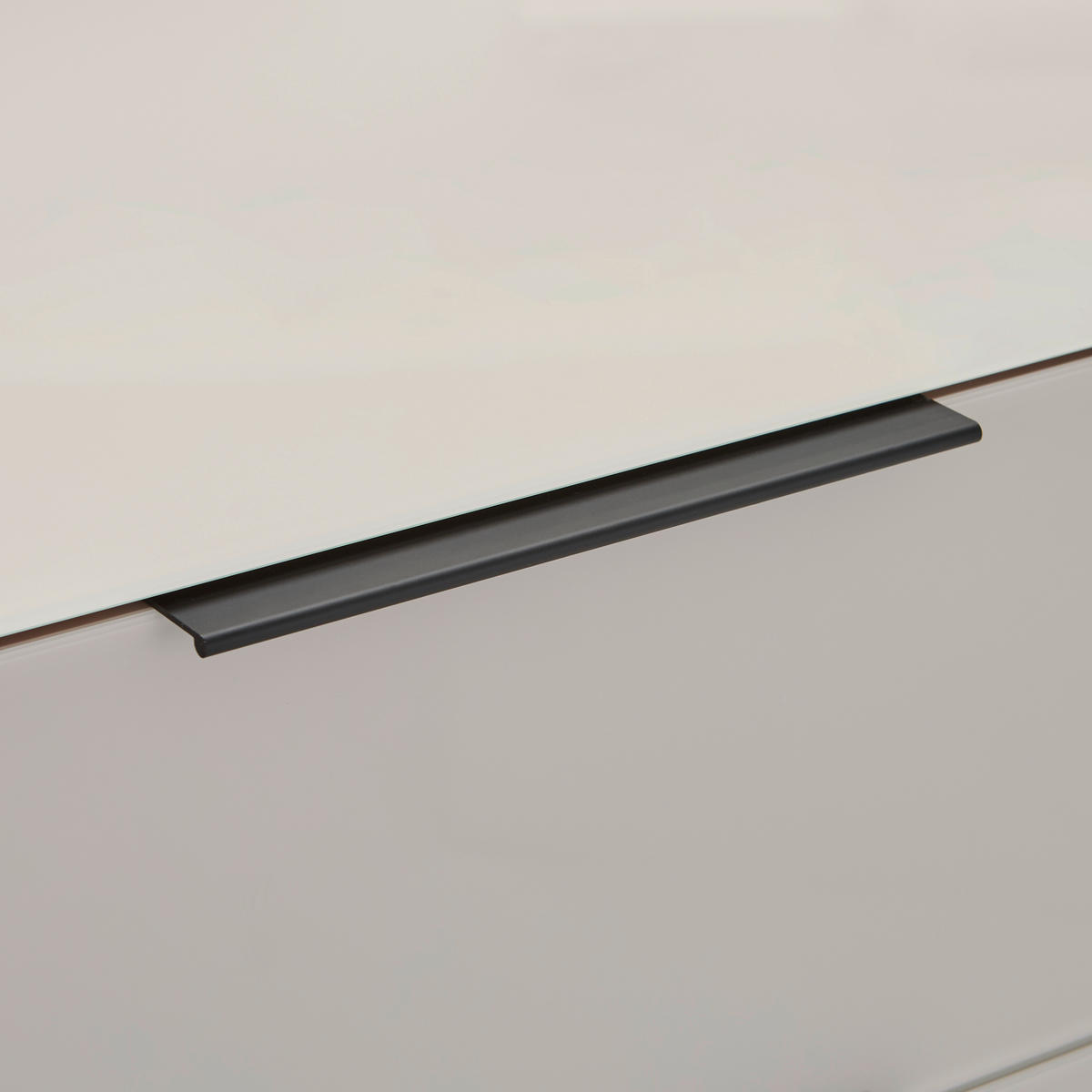 KOMMODE , 90/99,7/42 cm, 4 Schublade(n)  - Kaschmir/Schwarz, Design, Glas/Holzwerkstoff (90/99,7/42cm) - Novel