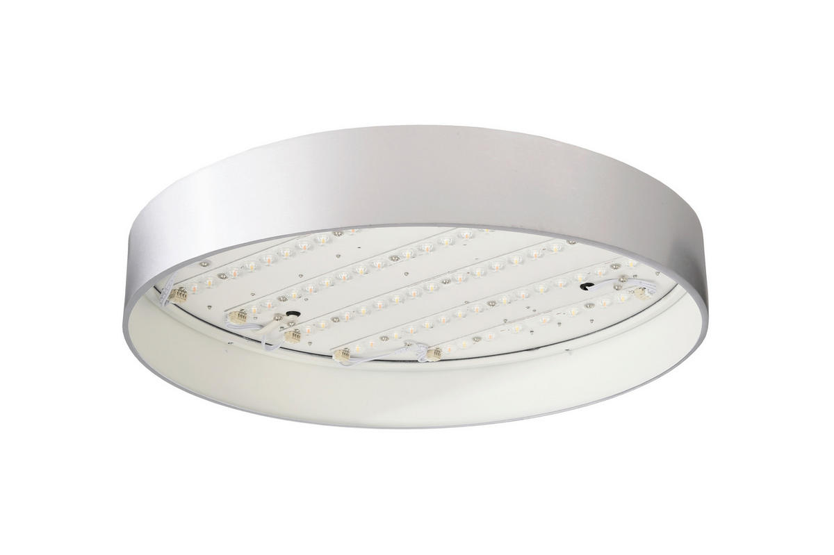 LED-DECKENLEUCHTE Menkar 40/40/9 cm   - Alufarben, KONVENTIONELL, Metall (40/40/9cm)