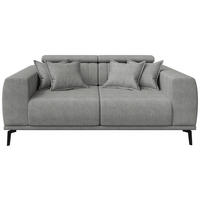 2-SITZER-SOFA Webstoff Grau  - Schwarz/Grau, KONVENTIONELL, Textil/Metall (200/80/110cm) - Carryhome