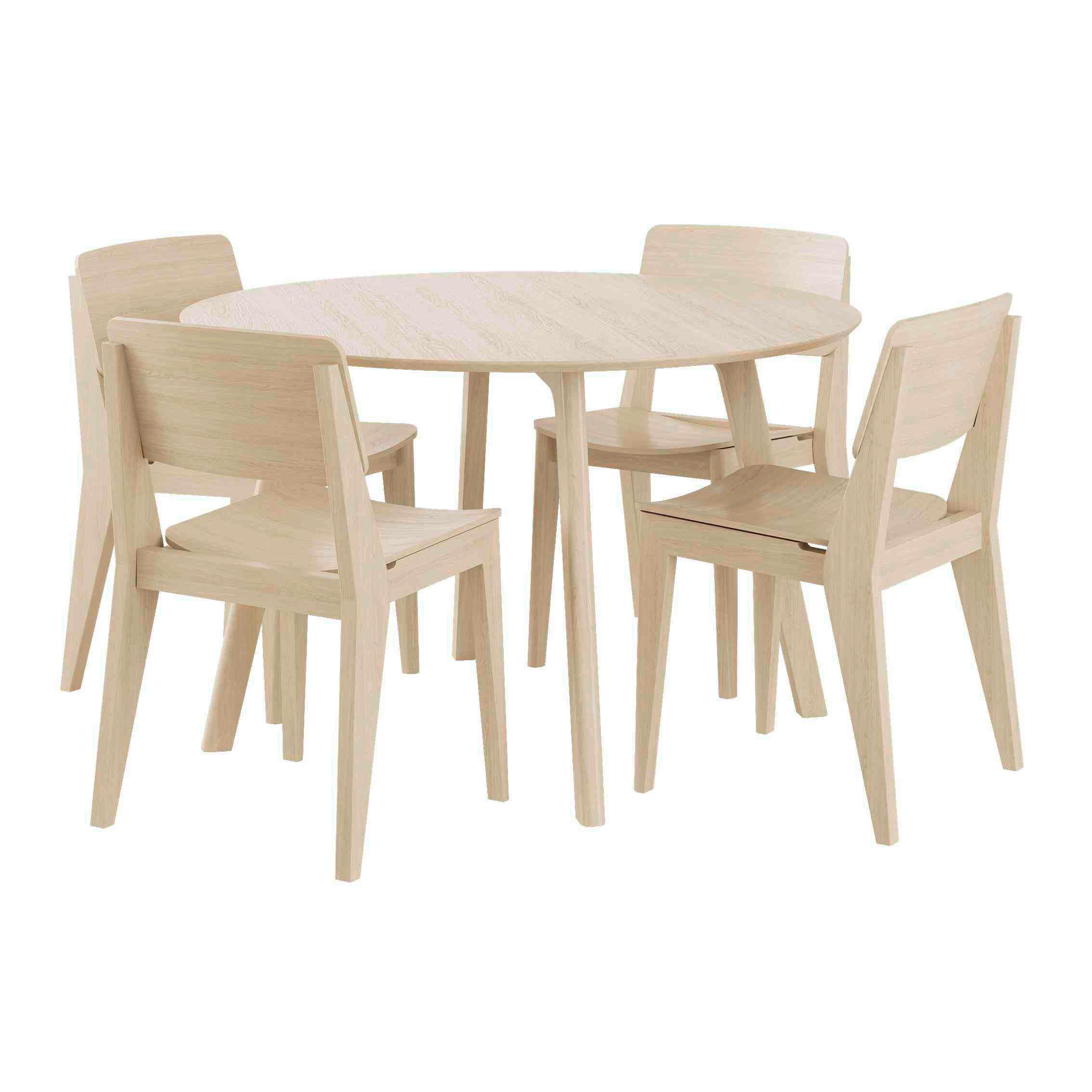 ESSTISCH Echtholz  Holz rund Naturfarben  - Naturfarben, Design, Holz (228/80cm) - Livetastic