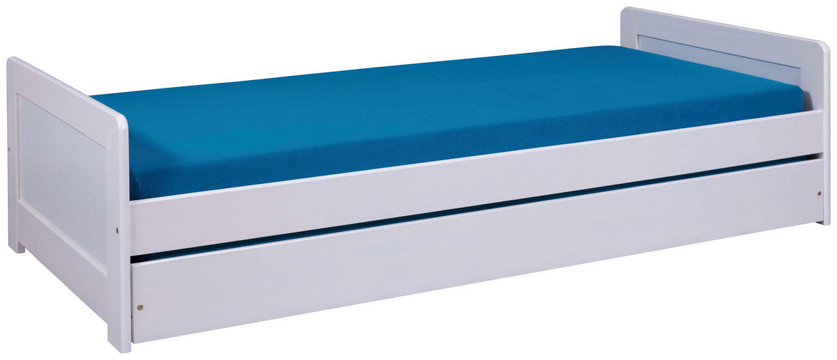 AUSZIEHBETT 90/190 cm Weiss  - Weiss/Naturfarben, Modern, Holz (90/190cm) - MID.YOU
