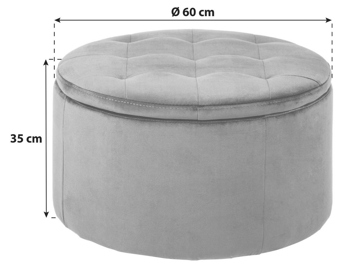 TABURET, textil, 60/35/60 cm - bílá/oranžová, Moderní, textil/plast (60/35/60cm) - Livetastic
