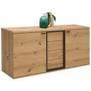 SIDEBOARD - Eichefarben/Anthrazit, KONVENTIONELL, Holz/Metall (160/76/43cm) - Venjakob