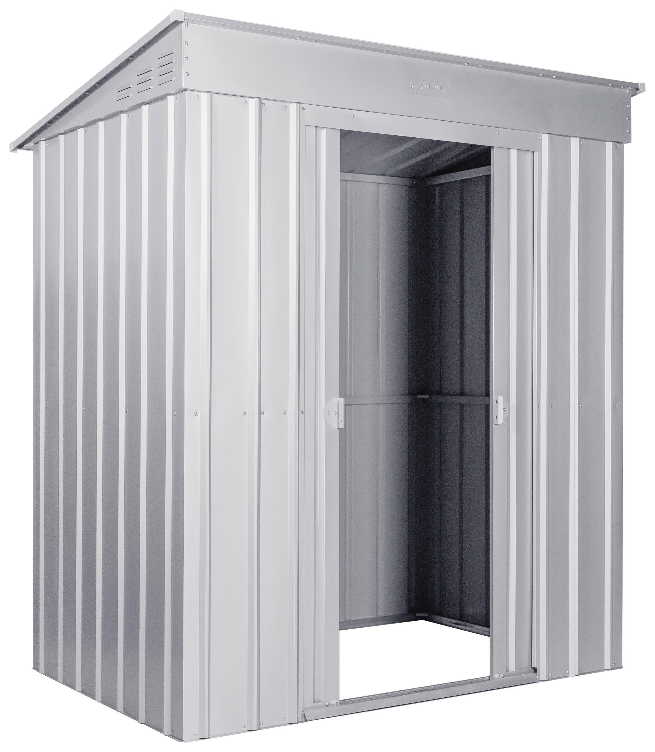 GERÄTEHAUS 180/199/124 cm  - Silberfarben, Basics, Metall (180/199/124cm)