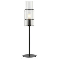 TISCHLEUCHTE TUBO 13/50 cm   - Transparent/Schwarz, Basics, Glas/Metall (13/50cm) - Markslöjd