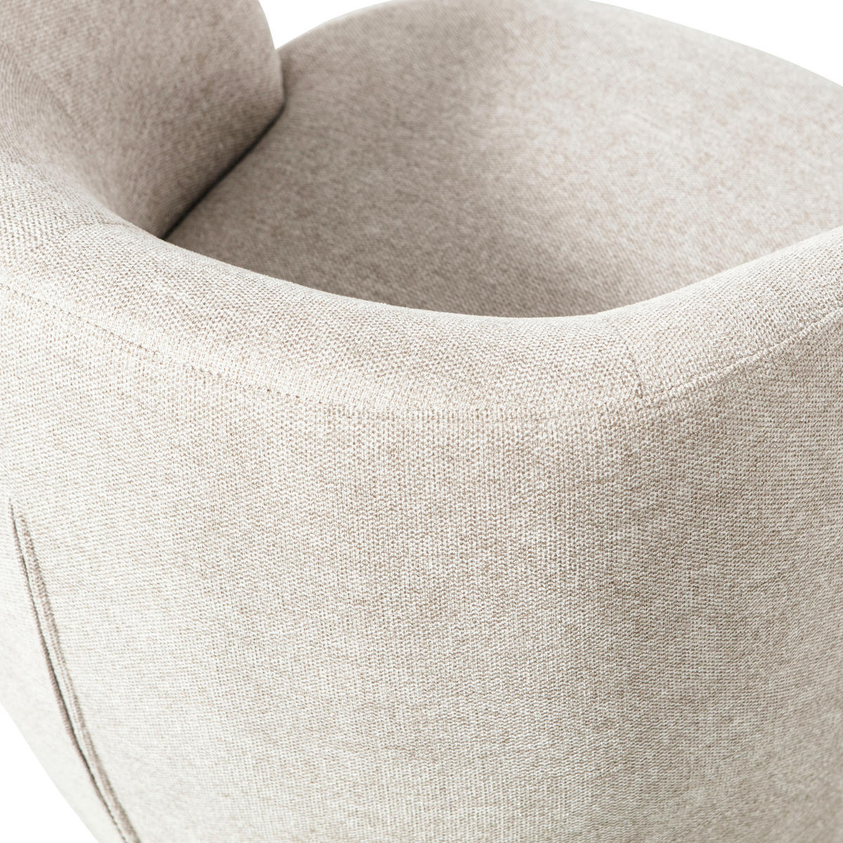 SESSEL in Webstoff Weiß  - Schwarz/Weiß, Design, Kunststoff/Textil (70/68/77cm) - Livetastic