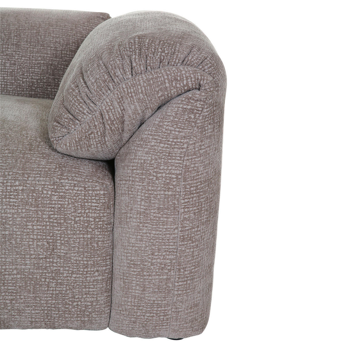 BIGSOFA in Flachgewebe Braun  - Schwarz/Braun, Modern, Kunststoff/Textil (320/66/111cm) - Carryhome
