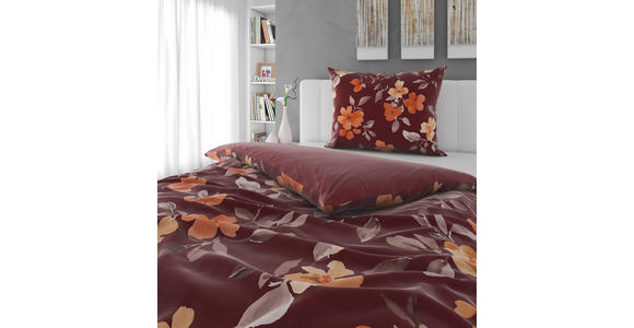 WENDEBETTWÄSCHE Mavie Satin 140/200 cm  - Rot, KONVENTIONELL, Textil (140/200cm) - Novel