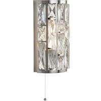 WANDLEUCHTE Bijou 16/16/27 cm  - Klar/Chromfarben, Design, Glas/Metall (16/16/27cm)