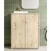 SCHUHSCHRANK Eiche Artisan  - Eiche Artisan/Grau, MODERN, Holzwerkstoff/Kunststoff (74,5/99,1/34,9cm) - Xora