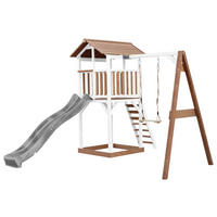 SPIELTURM 283,6/241,9/349 cm  - Weiss/Braun, Konventionell, Holz/Kunststoff (283,6/241,9/349cm)