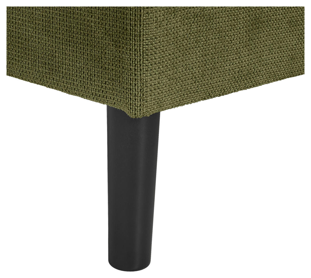ECKSOFA in Webstoff Dunkelgrün  - Dunkelgrün/Schwarz, Konventionell, Kunststoff/Textil (231/157cm) - P & B