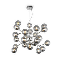 PENDELLEUCHTE Modern 65/40 cm  - Chromfarben/Grau, Trend, Glas/Metall (65/40cm) - MAYTONI