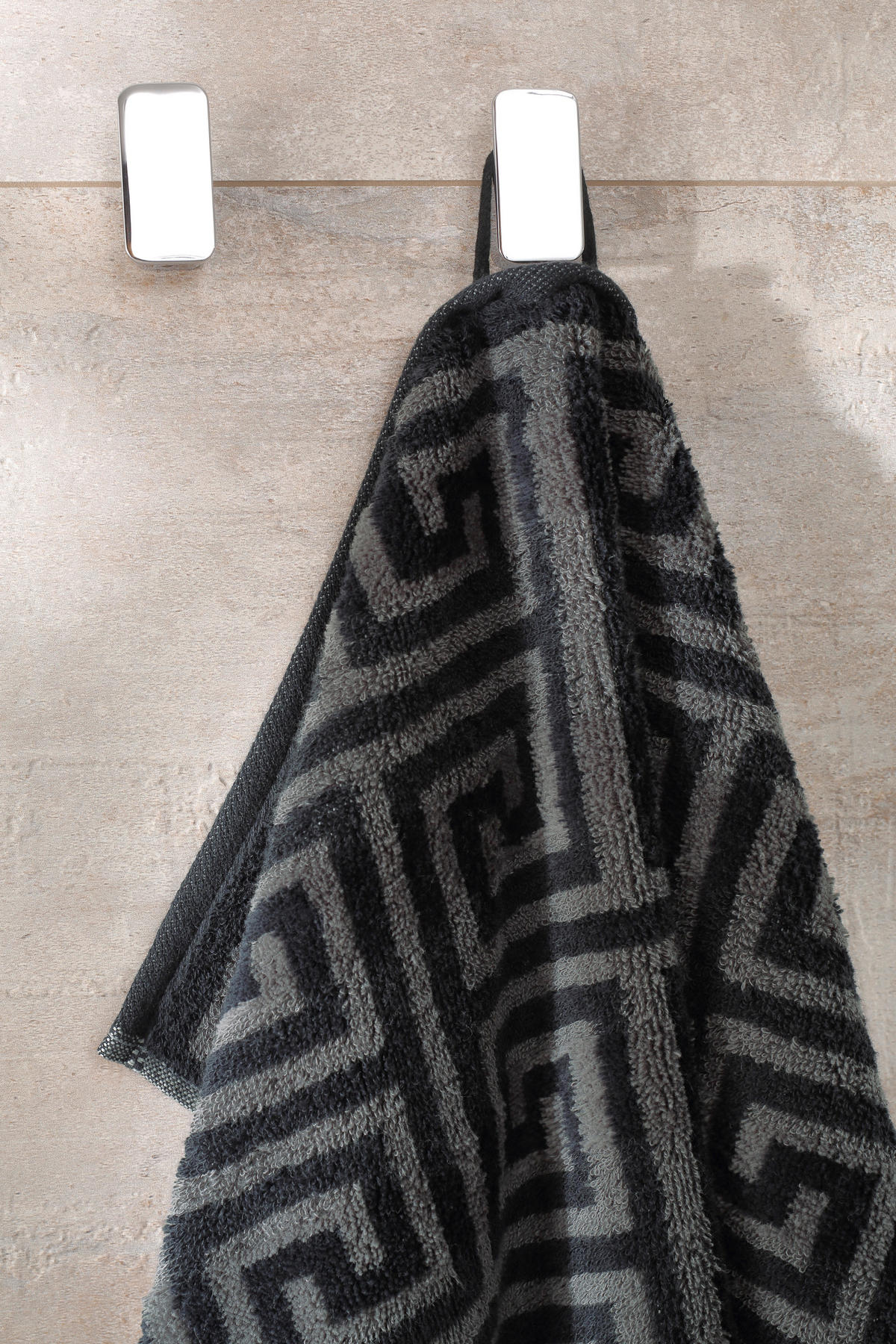 DUSCHTUCH 80/150 cm  - Schwarz, Basics, Textil (80/150cm) - Cawoe