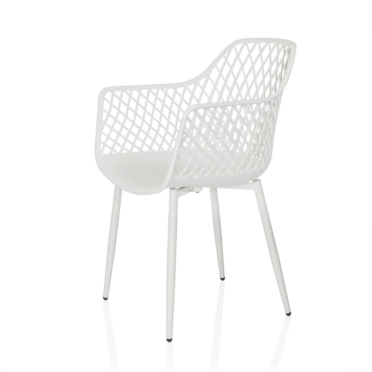 GARTENSTUHL Weiß  - Weiß, MODERN, Kunststoff/Metall (56/81/50cm) - MID.YOU