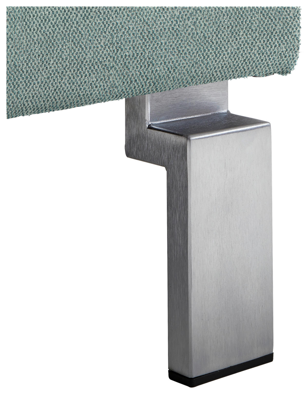 ECKSOFA in Flachgewebe Blaugrau  - Chromfarben/Blaugrau, Design, Textil/Metall (276/200cm) - Hom`in
