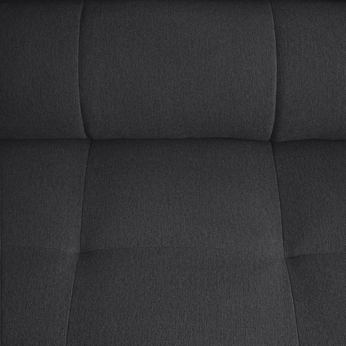 ECKSOFA in Chenille Schwarz  - Schwarz, Modern, Textil/Metall (201/296cm) - Livetastic