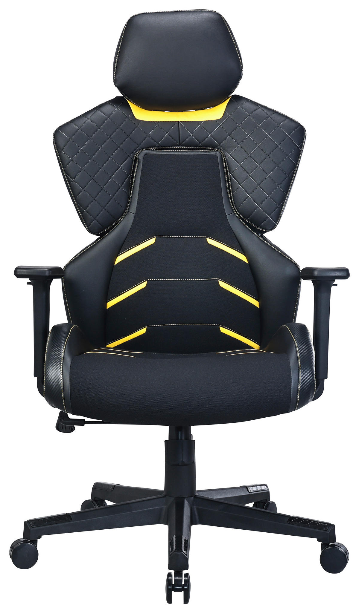 GEJMERSKA STOLICA  žuta, crna   - žuta/crna, Dizajnerski, metal/tekstil (68/119,5-129/64cm) - Novel