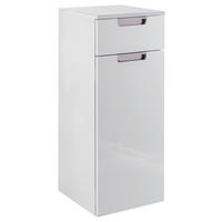 UNTERSCHRANK   - Chromfarben/Weiß, MODERN, Holzwerkstoff/Metall (33,0/88,5cm) - MID.YOU