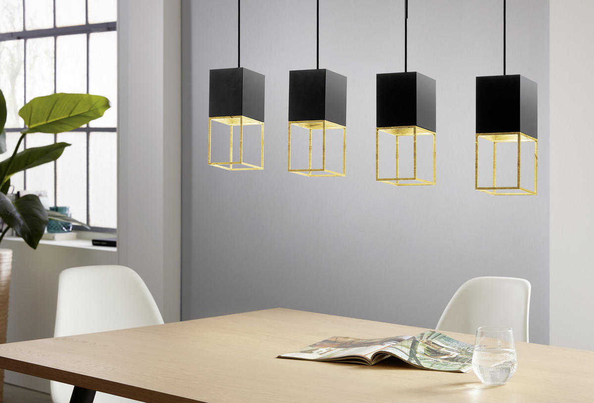 VISEČA LED-SVETILKA  Montebaldo 4,5 W//3000 K/220-240 V/ - zlate barve/črna, Trendi, kovina (85/10/110cm)