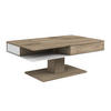 COUCHTISCH in Holz, Glas 120/75/46 cm  - Weiss/Eichefarben, Design, Glas/Holz (120/75/46cm) - Voglauer