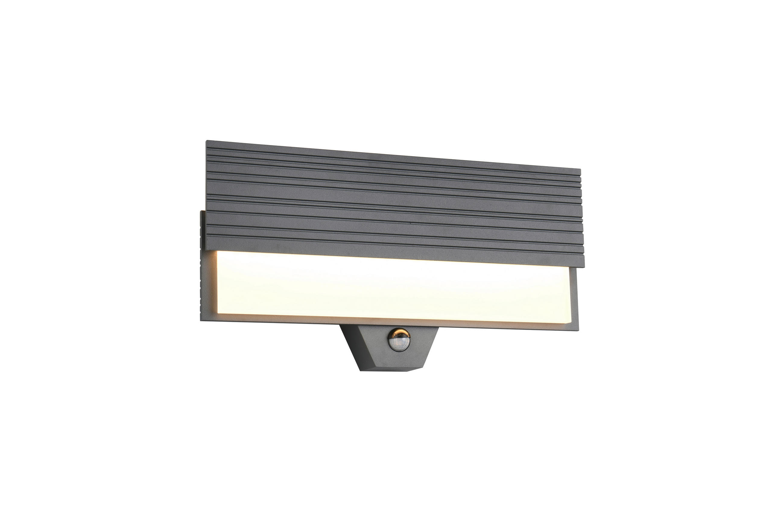 AUßENWANDLEUCHTE   - Anthrazit/Weiß, Design, Kunststoff/Metall (20,5/40/6,5cm)