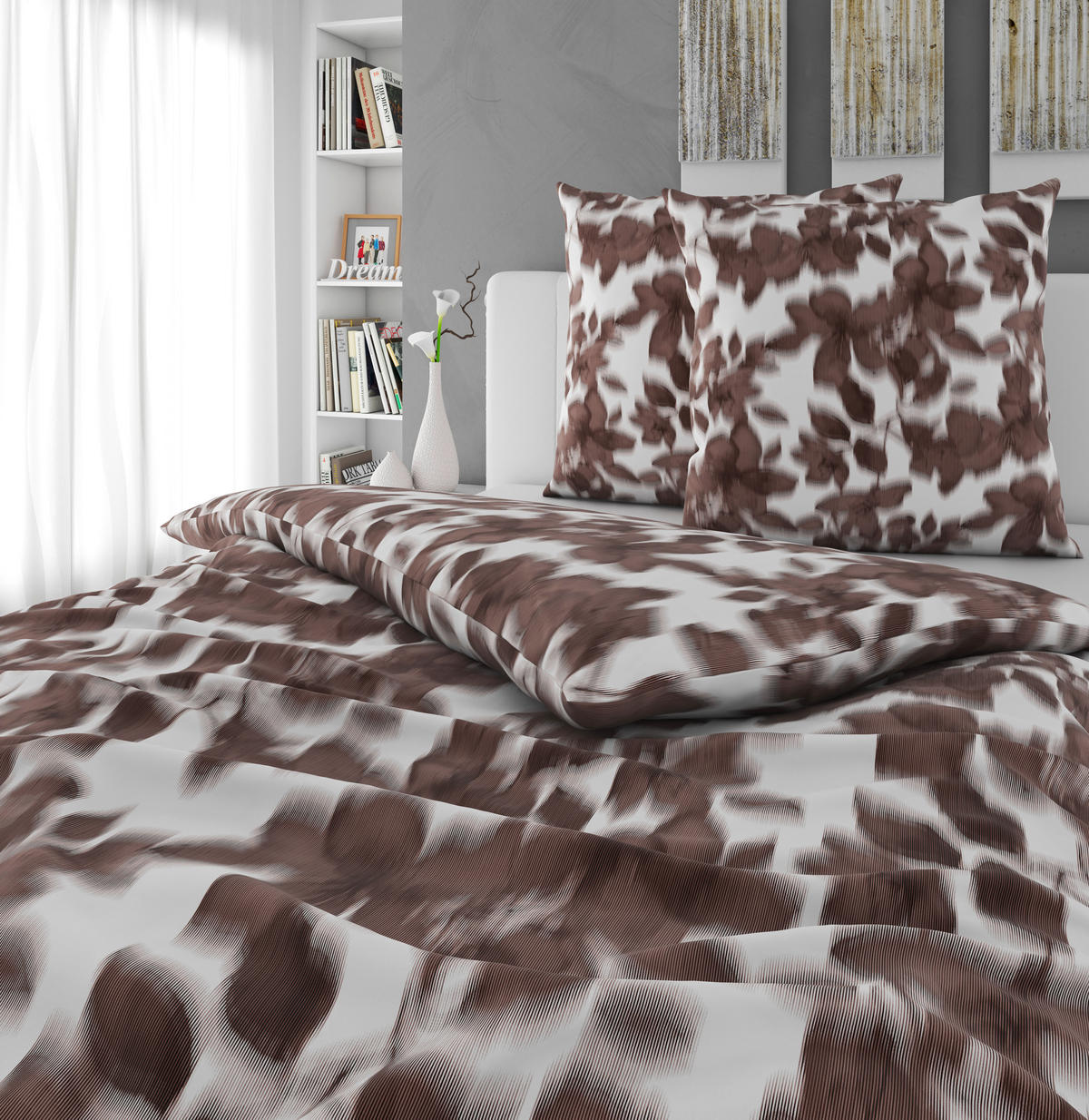 BETTWÄSCHE Satin 200/200 cm  - Braun, Textil (200/200cm) - Bio:Vio