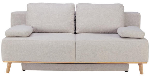 BOXSPRINGSOFA Hellgrau  - Hellgrau, Design, Holz/Textil (203/97/107cm) - Dieter Knoll