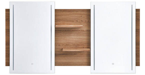 BADEZIMMERSPIEGEL 150/80/14,1 cm - Eichefarben, Design, Glas/Holzwerkstoff (150/80/14,1cm) - Novel