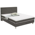 BOXSPRINGBETT 160/200 cm  in Dunkelgrau  - Dunkelgrau, Design, Textil/Metall (160/200cm) - Carryhome