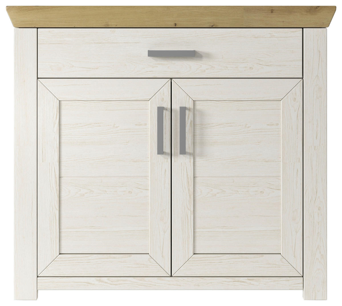 SCHUHSCHRANK Eichefarben, Pinienfarben  - Chromfarben/Eichefarben, Basics, Holzwerkstoff/Metall (104,5/93,4/42,2cm) - SetOne by Musterring