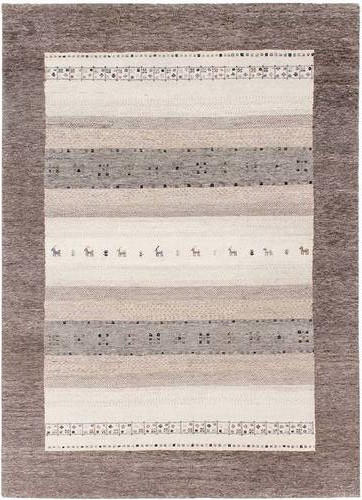 Cazaris Wollteppich Braun, Natur, Beige 70x140 cm