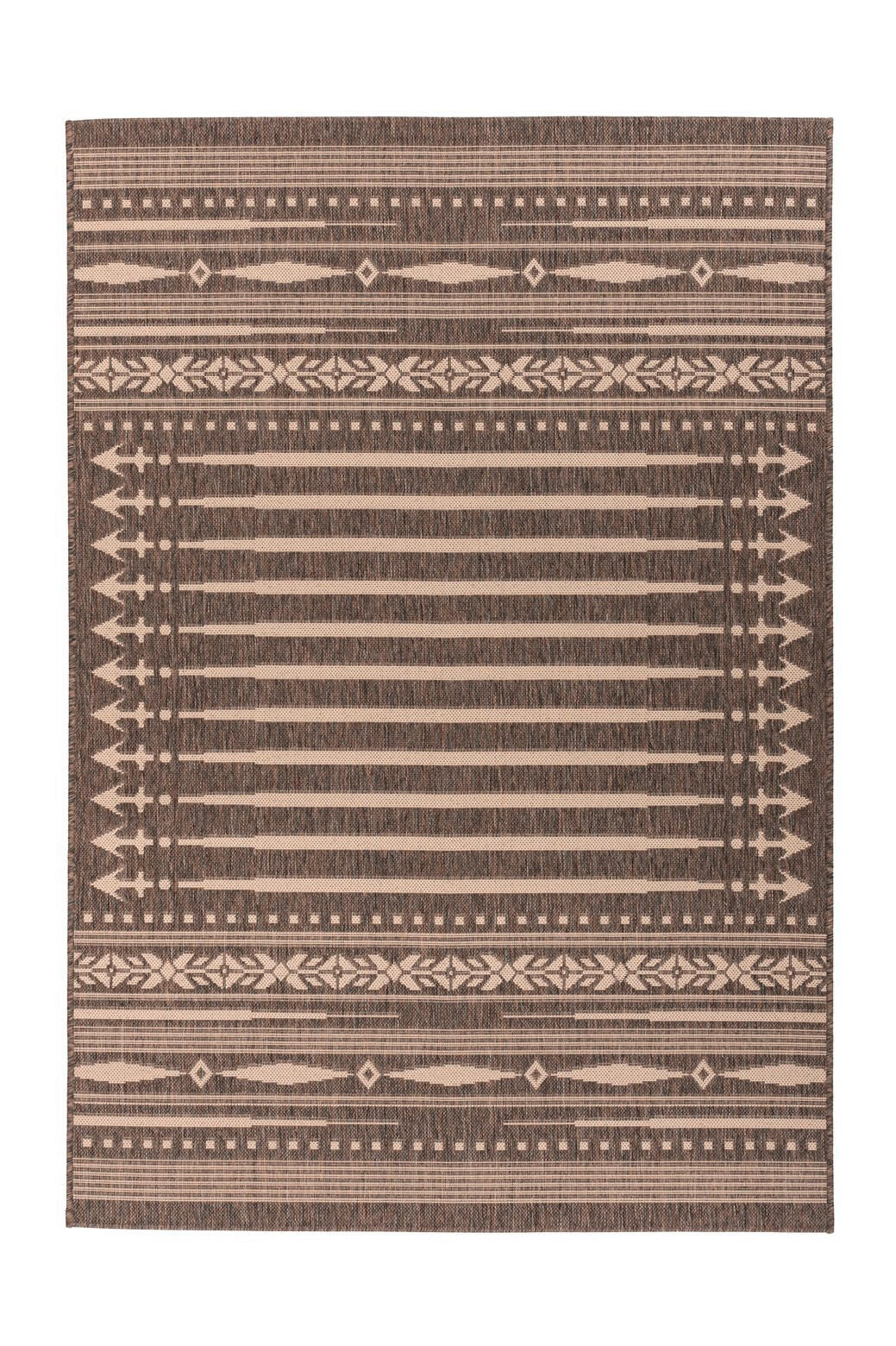 FLACHWEBETEPPICH 200/290 cm Splash 225 Braun / Creme Braun, Creme  - Creme/Braun, KONVENTIONELL, Textil (200/290cm)