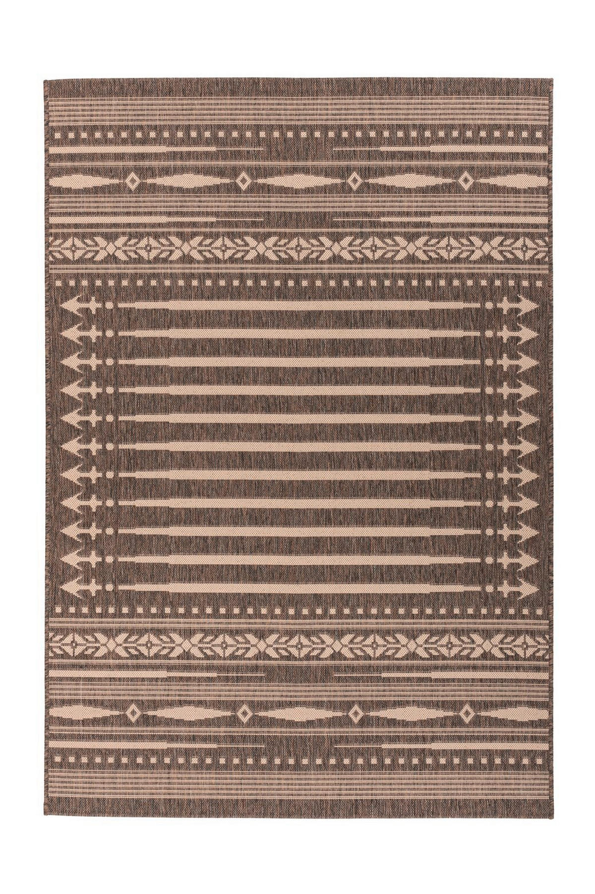 FLACHWEBETEPPICH 160/230 cm Splash 225 Braun / Creme Braun, Creme  - Creme/Braun, KONVENTIONELL, Textil (160/230cm)