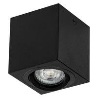 DECKENLEUCHTE 8/8/9,5 cm   - Schwarz, Basics, Metall (8/8/9,5cm) - Osram
